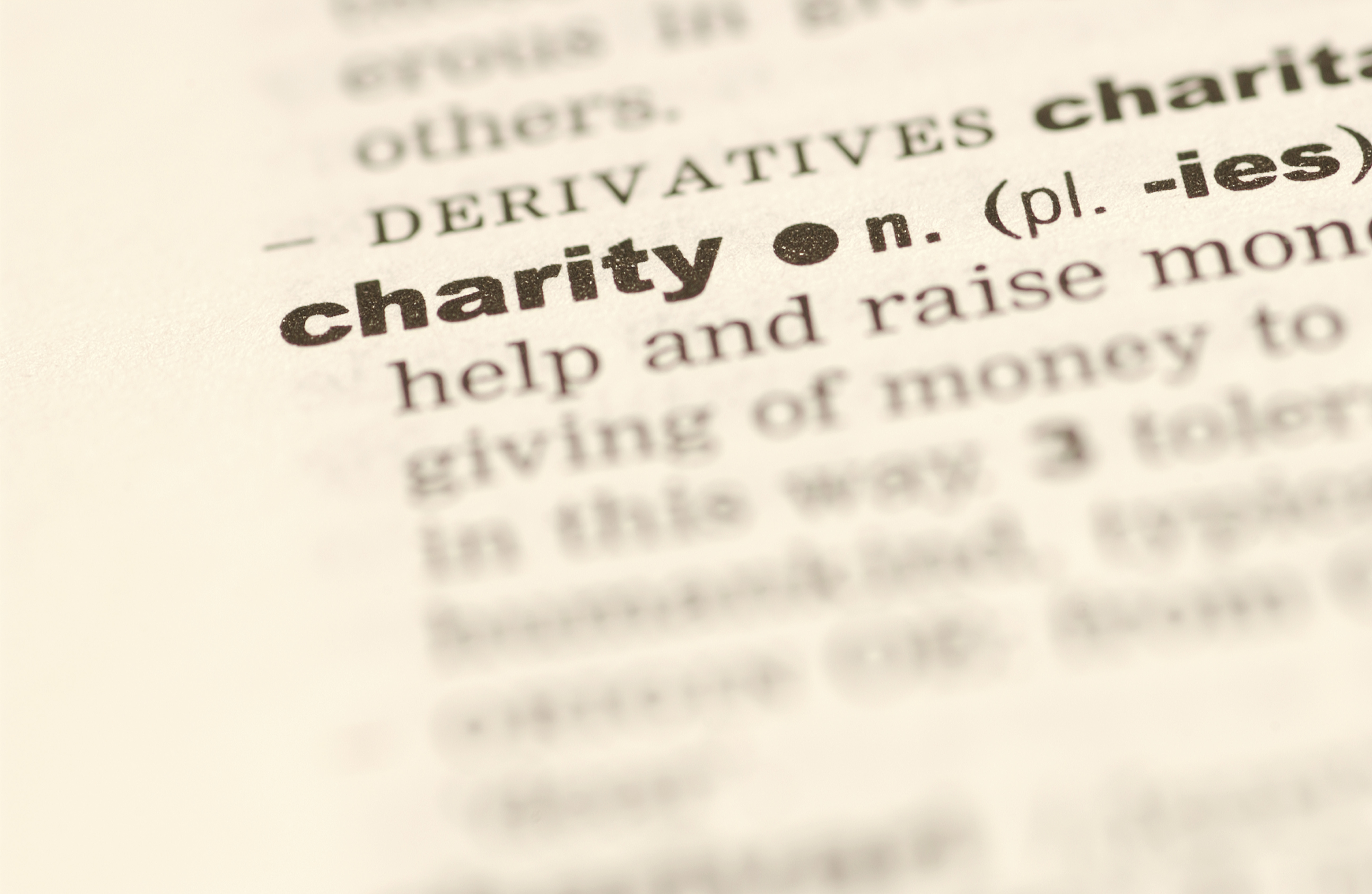 Image: Charity in the dictionary